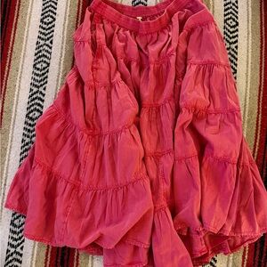 Free People Vibrant Pink A-Line Skirt